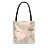 WickerStudio Beautiful Woman Face Tote Bag - Personalized Name , Shopping Bag, Shoulder Bag,