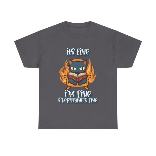 WickerStudio Its Fine, Everything Fine Unisex Tee, Animal Lover Gift, Cute Animal Graphic Shirt, Bookworm Tee - Image 25