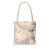 WickerStudio Beautiful Woman Face Tote Bag - Personalized Name , Shopping Bag, Shoulder Bag, - Image 14