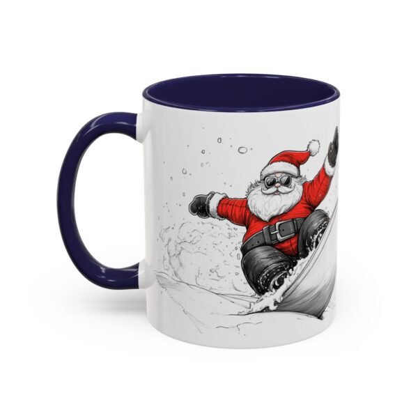 WickerStudio Santa is on his way, Snowboard, Christmas Mug, Holiday Mug, Festive Mug, Santa Mug, 11oz,  Gift for Christmas - Image 7