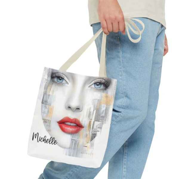 WickerStudio Stylish Woman Personalized Name Tote Bag, Shopping Bag, Shoulder Bag, - Image 15