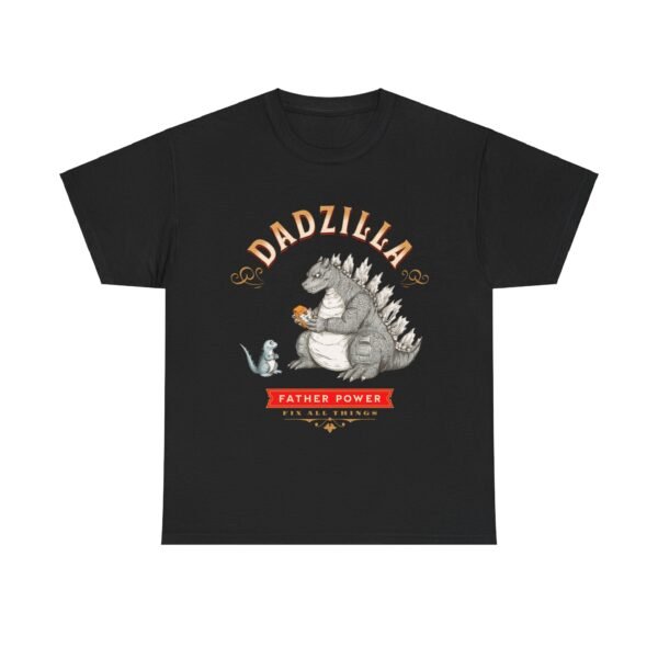WickerStudio Father Power Dadzilla Unisex Heavy Cotton Tee Shirt for Dad, Father's Day Gift, Dad Birthday Present, Daddy Tee
