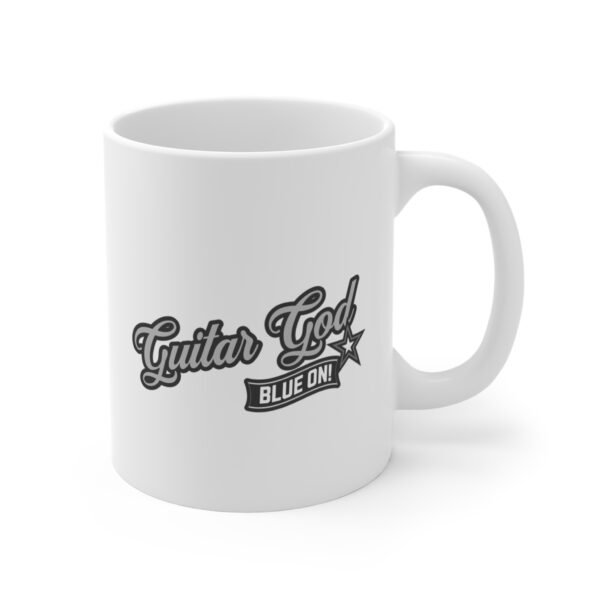 WickerStudio Gary Moore The Guitar God Mug, Blue Ceramic Cup, Musician Gift, Guitar Player Present, Music Lover Drinkware - Image 3