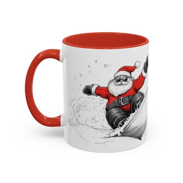 WickerStudio Santa is on his way, Snowboard, Christmas Mug, Holiday Mug, Festive Mug, Santa Mug, 11oz,  Gift for Christmas - Image 15