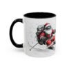 WickerStudio Santa is on his way, Ice Cross Downhill Christmas Mug, Holiday Mug, Festive Mug, Santa Mug - Image 3