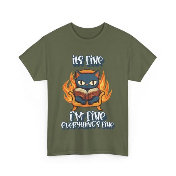 WickerStudio Its Fine, Everything Fine Unisex Tee, Animal Lover Gift, Cute Animal Graphic Shirt, Bookworm Tee - Image 19