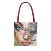 WickerStudio Stylish Woman Face Tote Bag - Personalized Name , Shopping Bag, Shoulder Bag, - Image 6