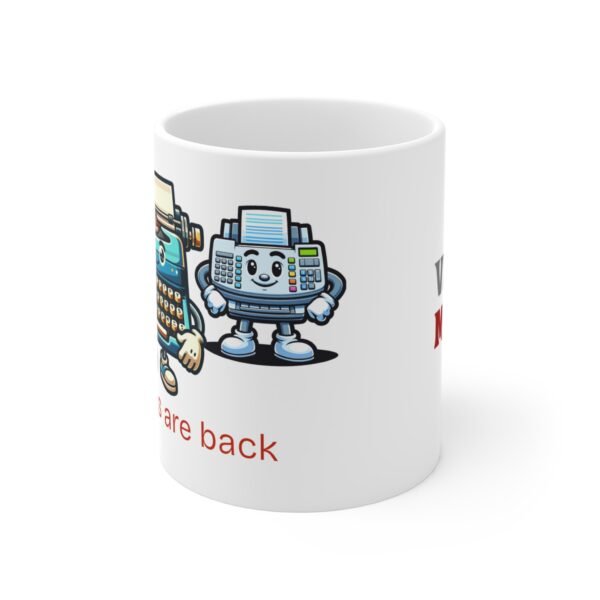 WickerStudio Vintage Memory Mug Typewriter Fax Retro Coffee Cup, Vintage Lover, Geeky Cup,