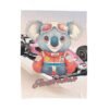 WickerStudio  Velveteen Plush Throw Blanket, Koala Australian Racing Design - Sofa Decor, Cozy Bedding, Home Accent - Image 9