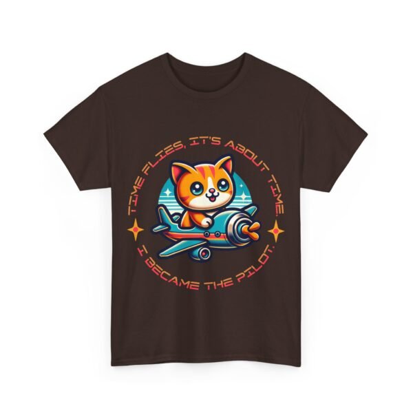 WickerStudio Kitten Time Travel Unisex Tee, Cat Lover T-Shirt, Animal Graphic Shirt, Cute Kitty Top, Funny Pet Gift - Image 7