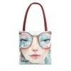 WickerStudio Stylish Woman Face Tote Bag - Personalized Name , Shopping Bag, Shoulder Bag, - Image 5