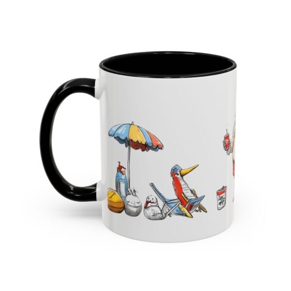 WickerStudio Santa Claus Relax on the Beach Before Christmas Come, Holiday Coffee Cup, Festive Xmas Gift, Novelty Mug - Image 3