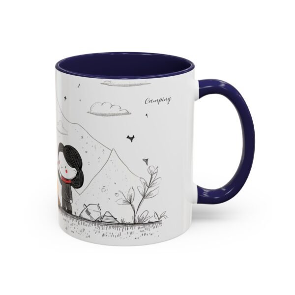 WickerStudio Duet Lover Mug, Campfire Camping Ceramic Coffee Cup, Outdoor Adventure, Campsite Enthusiast Mug, Romantic Mug. - Image 6