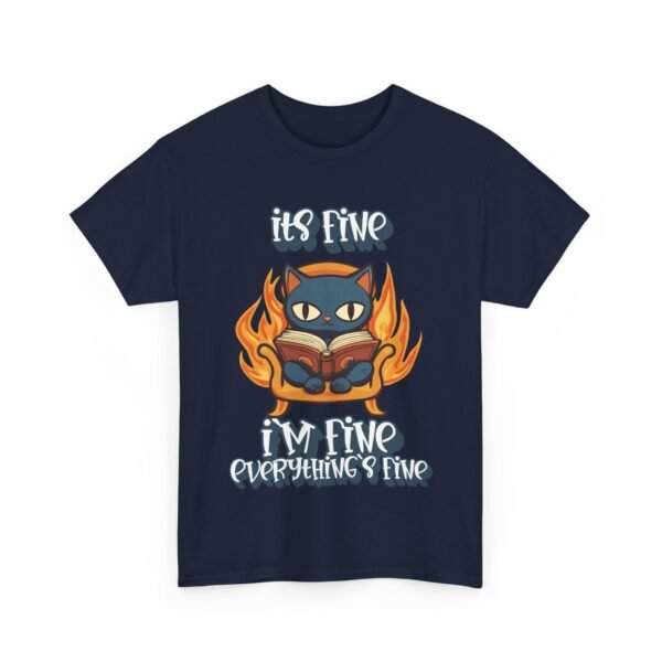 WickerStudio Its Fine, Everything Fine Unisex Tee, Animal Lover Gift, Cute Animal Graphic Shirt, Bookworm Tee - Image 35