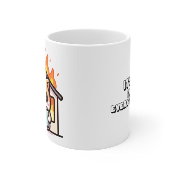 WickerStudio Kitten Calm Mug, Cat Lover Gift, Cute Animal Coffee Cup, Reading At Fire House Tea Mug, Pet Owner Present