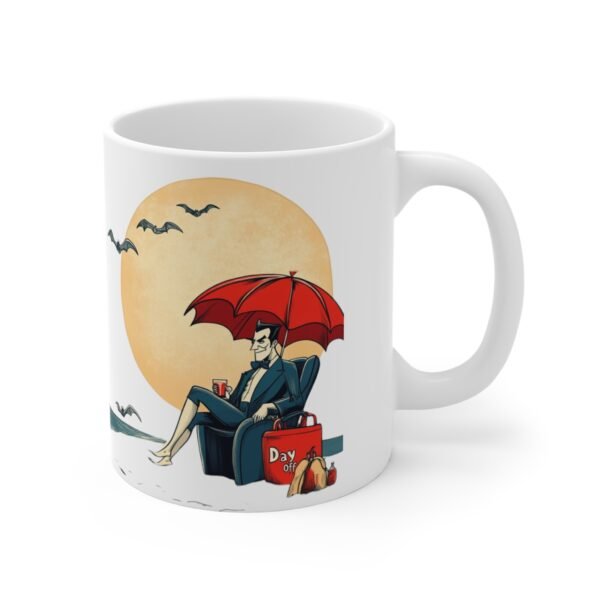 WickerStudio Dracula after halloween night Accent Coffee Mug 11oz, Halloween Gag Gift Cup, Novelty Vampire Coffee Cup - Image 3