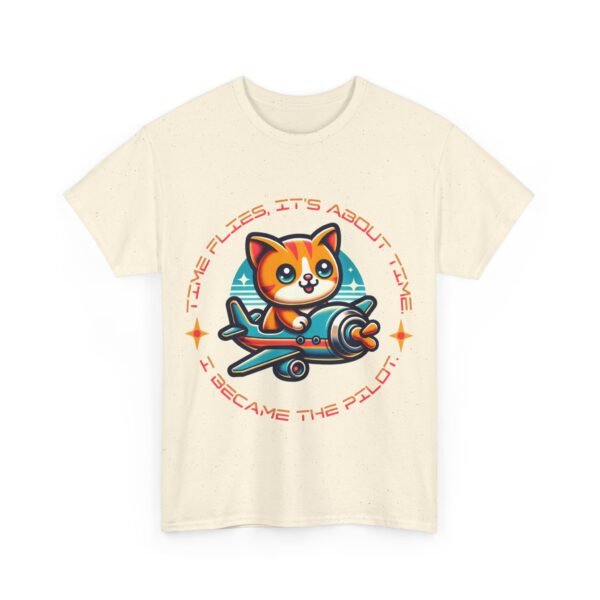 WickerStudio Kitten Time Travel Unisex Tee, Cat Lover T-Shirt, Animal Graphic Shirt, Cute Kitty Top, Funny Pet Gift - Image 11