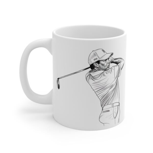 WickerStudio Tiger Legend Mug, Golfer Fan Coffee Cup, Golfer Gift - Image 2