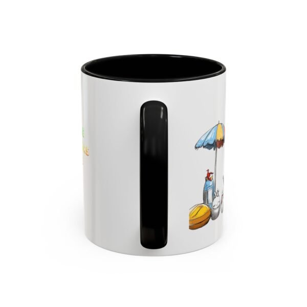 WickerStudio Santa Claus Relax on the Beach Before Christmas Come, Holiday Coffee Cup, Festive Xmas Gift, Novelty Mug - Image 4