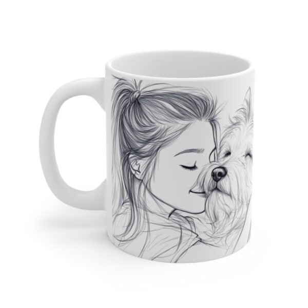 WickerStudio Girl and Westie Dog Mom, Dog Lover Gift, Tea Cup, Puppy Owner Present, Ceramic Mug, Coffee Lover Mug - Image 2