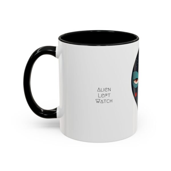 WickerStudio Funny Quote Human Right Watch, Alien Left Watch Accent Coffee Mug 11oz, Cute Tea Cup, Unique Office Decor - Image 3