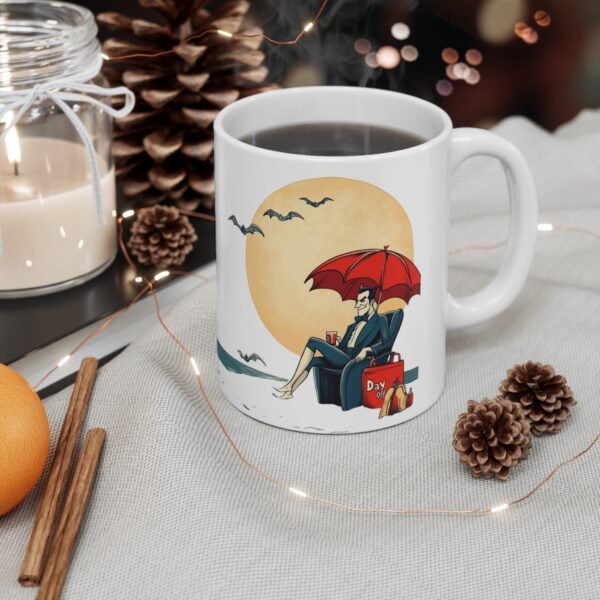 WickerStudio Dracula after halloween night Accent Coffee Mug 11oz, Halloween Gag Gift Cup, Novelty Vampire Coffee Cup - Image 4