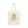 Cotton Canvas Tote Bag - Cute Witch Halloween Trick or Treat, Reusable Shopping Bag, Eco-Friendly Grocery Bag, Halloween - Image 2