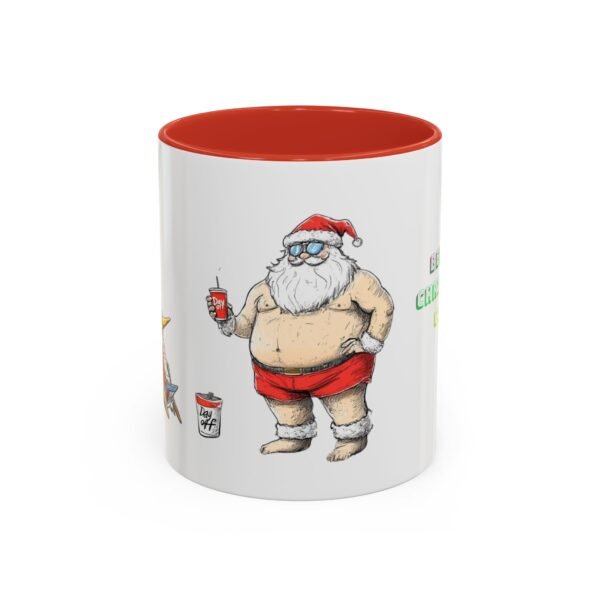 WickerStudio Santa Claus Relax on the Beach Before Christmas Come, Holiday Coffee Cup, Festive Xmas Gift, Novelty Mug - Image 13