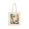 Milanese Cotton Canvas Tote Bag - Stylish Reusable Shopping Bag, Eco-Friendly Grocery Tote, Chic Shoulder Bag, Trendy Market