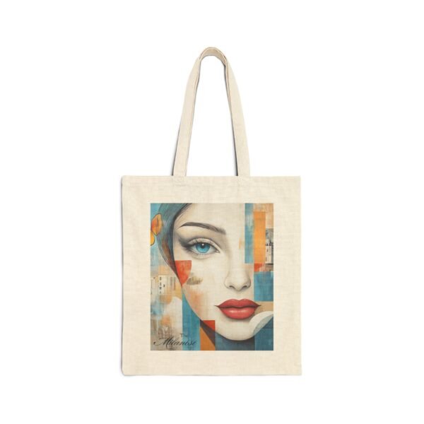 Milanese Cotton Canvas Tote Bag - Stylish Reusable Shopping Bag, Eco-Friendly Grocery Tote, Chic Shoulder Bag, Trendy Market