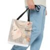 WickerStudio Beautiful Woman Face Tote Bag - Personalized Name , Shopping Bag, Shoulder Bag, - Image 3