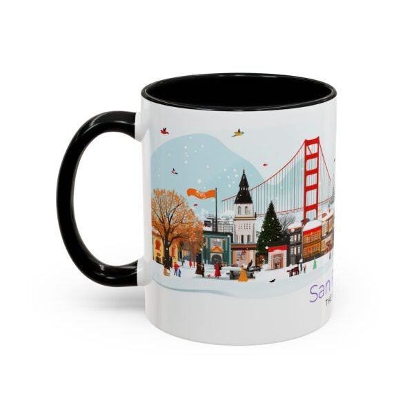 WickerStudio San Francisco The Golden City Design, California Travel Souvenir Cup, Ceramic Tea Mug, Gift for Traveler, - Image 3