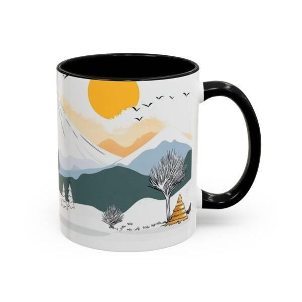 WickerStudio Duet Lover Snow Trekking Coffee Cup, Romantic Hot Beverage Drinkware, Valentine's Day Gift, Couple Winter - Image 2
