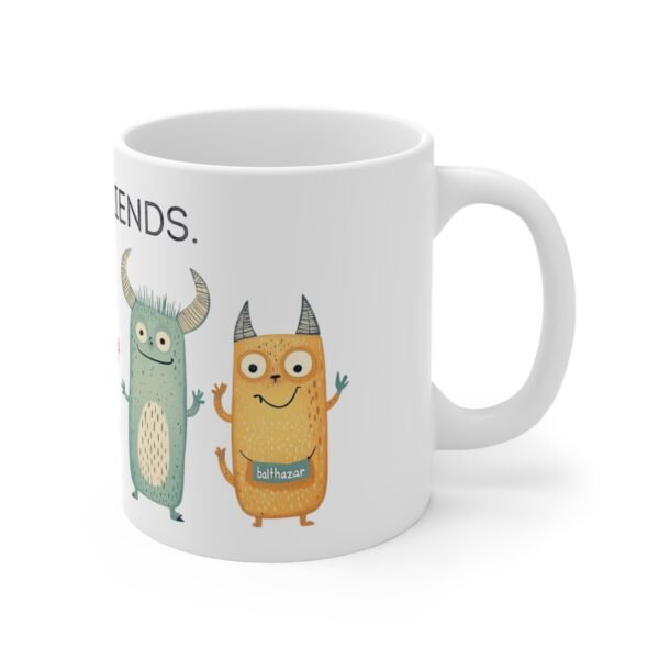 WickerStudio Funny Four Monster Cute Coffee Cup, Halloween Novelty Tea Mug, Unique Kitchen Decor - Image 3