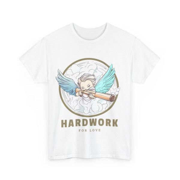 WickerStudio Cupid Hard Work for Love T-Shirt, Graphic Tee, Unisex Shirt, Cotton Tee, Inspirational Tee