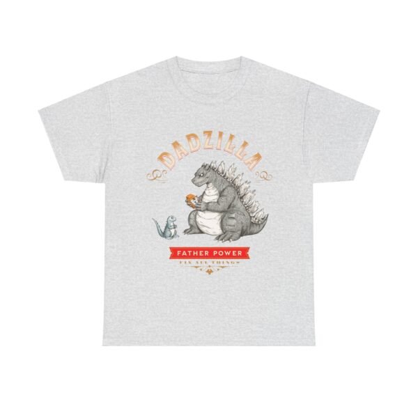 WickerStudio Father Power Dadzilla Unisex Heavy Cotton Tee Shirt for Dad, Father's Day Gift, Dad Birthday Present, Daddy Tee - Image 9