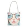 WickerStudio Stylish Woman Face Tote Bag - Personalized Name , Shopping Bag, Shoulder Bag, - Image 9