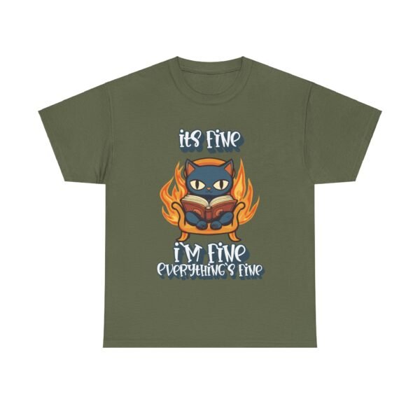 WickerStudio Its Fine, Everything Fine Unisex Tee, Animal Lover Gift, Cute Animal Graphic Shirt, Bookworm Tee - Image 17