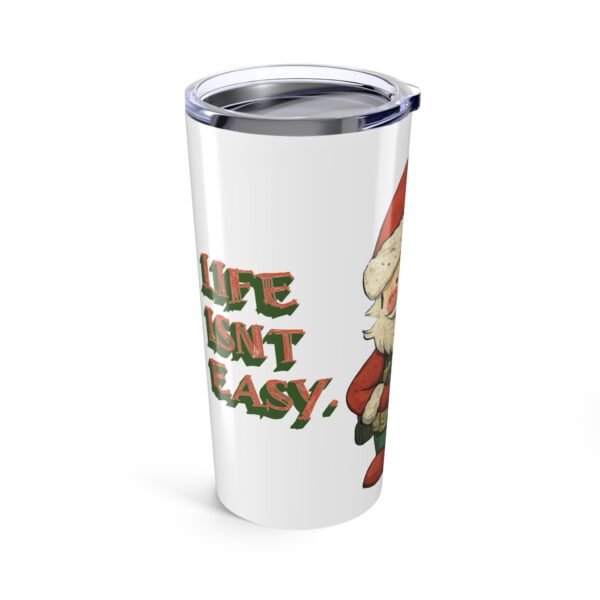 WickerStudio Santa Life Is Not Easy Tumbler 20oz, Christmas Cup, Holiday Travel Mug, Xmas Gift, Funny Drinking Container - Image 3