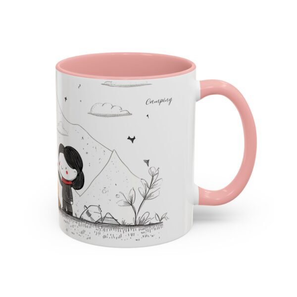 WickerStudio Duet Lover Mug, Campfire Camping Ceramic Coffee Cup, Outdoor Adventure, Campsite Enthusiast Mug, Romantic Mug. - Image 10