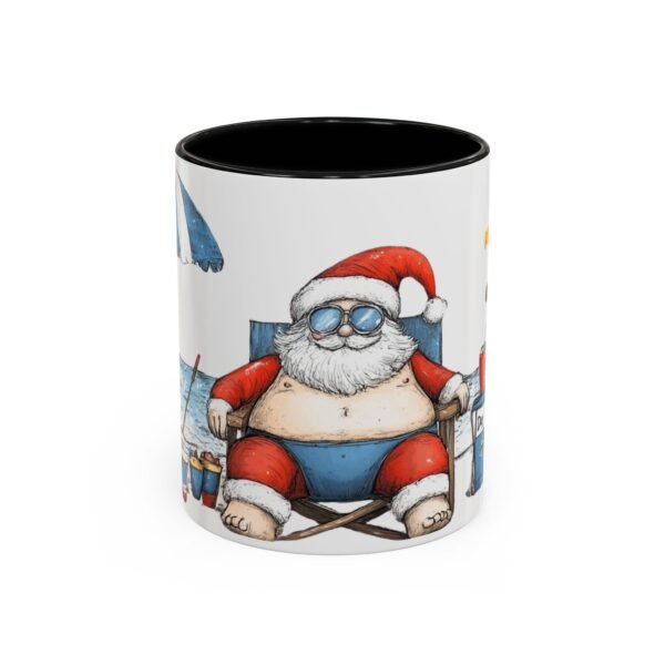 WickerStudio Santa on the Beach Christmas Not Come Yet, Festive Mug, Holiday Gift, Santa Mug, Seasonal Decor, Christmas Mug
