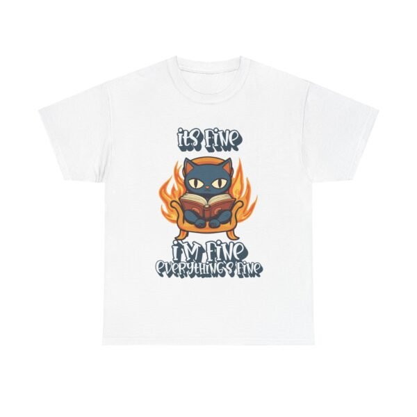 WickerStudio Its Fine, Everything Fine Unisex Tee, Animal Lover Gift, Cute Animal Graphic Shirt, Bookworm Tee