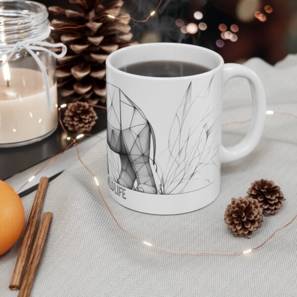 WickerStudio Elephant Save Wildlife Mug 11oz, Eco-Friendly Coffee Cup, Animal Lover Gift, Jungle Safari Decor - Image 4