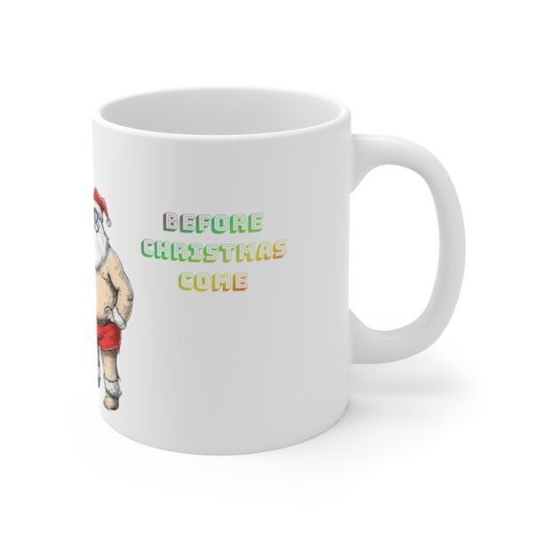 WickerStudio Santa Claus Relax on the Beach Before Christmas Come, Holiday Coffee Cup, Festive Xmas Gift - Image 3