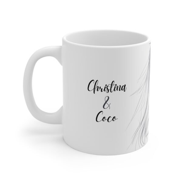 WickerStudio Girl and Westie, Dog Mom, Personalization Gift, Puppy Owner Present, Ceramic Mug, Coffee Lover Mug - Image 2