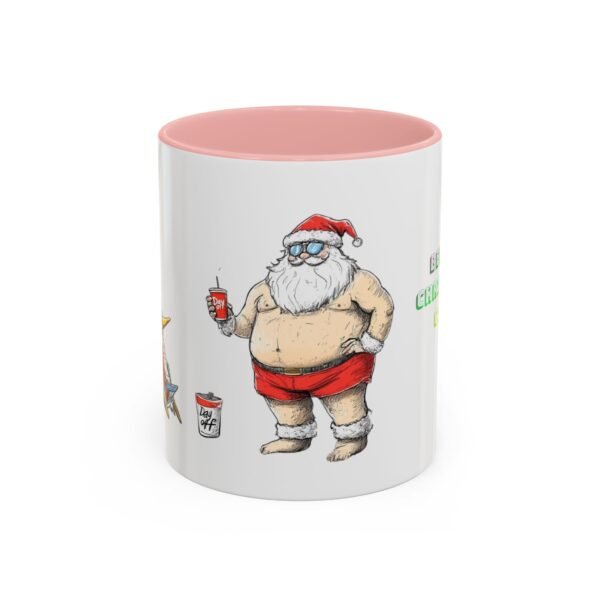 WickerStudio Santa Claus Relax on the Beach Before Christmas Come, Holiday Coffee Cup, Festive Xmas Gift, Novelty Mug - Image 9
