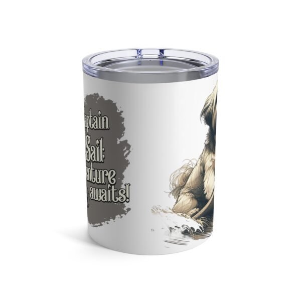 WickerStudio Shih Tsu On Surfboard Tumbler, Captain Own Sailing Adventure Awaits, Dog Lover Gift, Unique Drinkware - Image 2