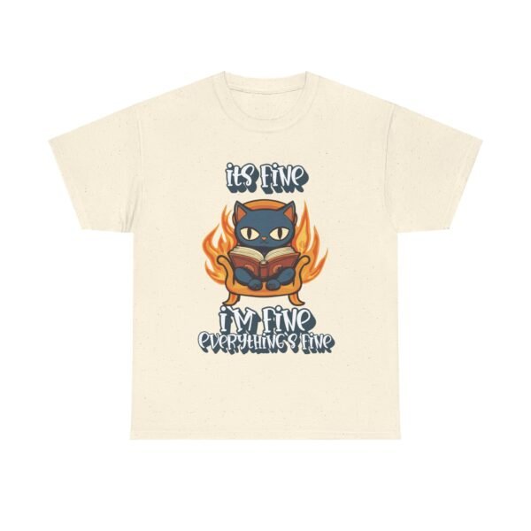 WickerStudio Its Fine, Everything Fine Unisex Tee, Animal Lover Gift, Cute Animal Graphic Shirt, Bookworm Tee - Image 13