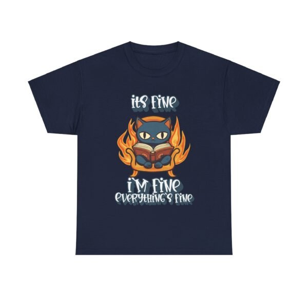 WickerStudio Its Fine, Everything Fine Unisex Tee, Animal Lover Gift, Cute Animal Graphic Shirt, Bookworm Tee - Image 33