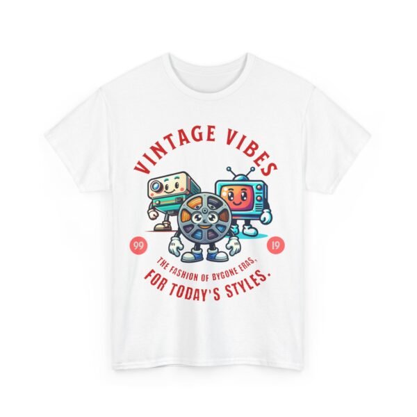WickerStudio Vintage Memory Unisex Tee, Retro Cotton T-Shirt, Classic Fashion Shirt, Old School Style, Television Projector - Image 3